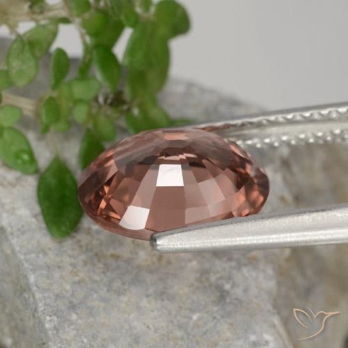 Zircão vermelho indiano Natural 2.70ct, oval, VVS