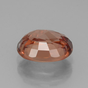 Zircão laranja natural 3,17ct, corte oval, VVS
