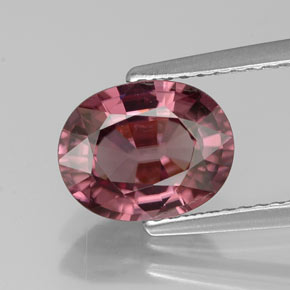 Zircão rosa natural 2,86ct, corte oval, IF