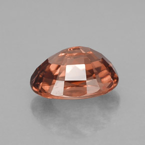 Zircão laranja natural 3,30ct, corte oval, VVS