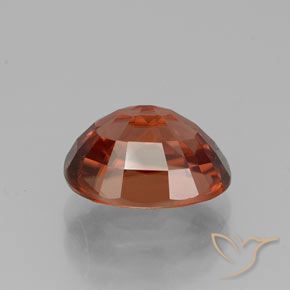 Zircão vermelho médio Natural 3.38ct, oval, VVS