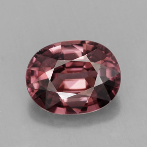 Zircão rosa natural 3,14ct, corte oval, VVS