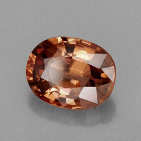 Zircão laranja natural 3,03ct, corte oval, IF