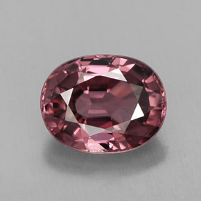 Zircão rosa natural 3,02ct, corte oval, VVS