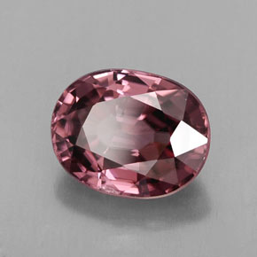 Zircão rosa natural 3,02ct, corte oval, VVS