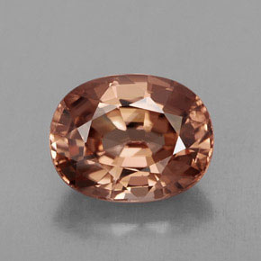 Zircão laranja natural 3,24ct, corte oval, IF