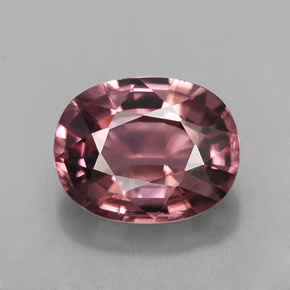 Zircão rosa natural 3,09ct, corte oval, IF