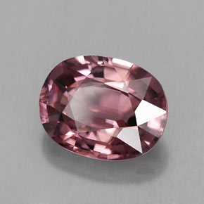 Zircão rosa natural 3,09ct, corte oval, IF