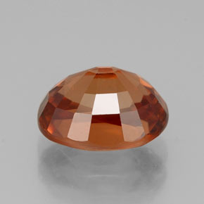 Zircão laranja natural 3,45ct, corte oval, VVS