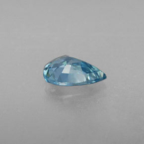 Zircão azul natural 0,82ct, formato de pêra, VVS