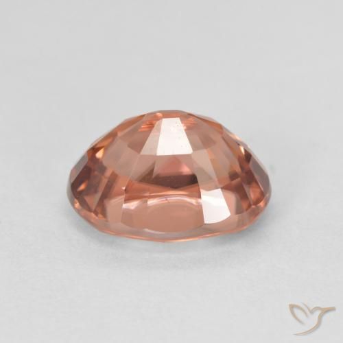Zircão rosa natural 3,48ct, corte oval, VVS-VS