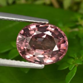 Zircão rosa rosa Natural 4.22ct, Corte Oval, VVS