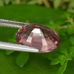 Zircão rosa rosa Natural 4.22ct, Corte Oval, VVS