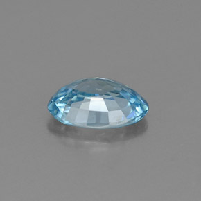 Zircão azul natural 0,96ct, corte oval, VVS