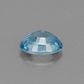 Zircão azul natural 1,19ct, corte oval, VVS