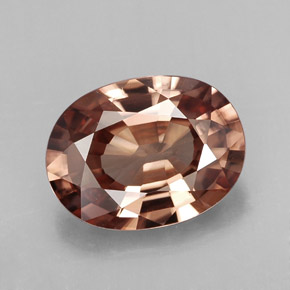 Zircão laranja natural 3,78ct, corte oval, IF