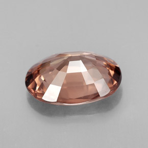 Zircão laranja natural 3,78ct, corte oval, IF