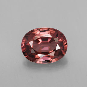 Zircão rosa natural 2,84ct, corte oval, VVS