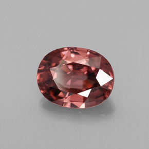 Zircão rosa natural 2,84ct, corte oval, VVS