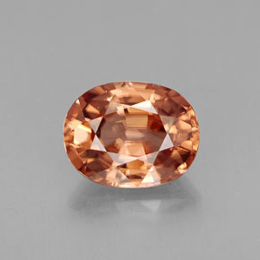 Zircão laranja natural 3,09ct, corte oval, VVS