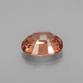Zircão laranja natural 3,09ct, corte oval, VVS