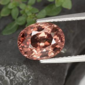 Zircão laranja natural 3,11ct, corte oval, IF