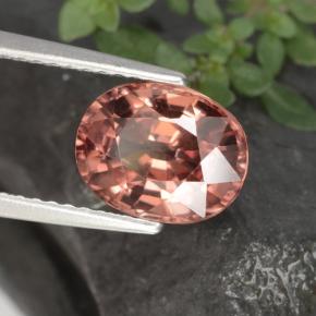 Zircão laranja natural 3,11ct, corte oval, IF