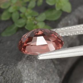 Zircão laranja natural 3,11ct, corte oval, IF