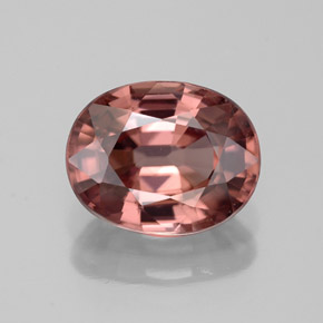 Zircão rosa natural 2,93ct, corte oval, IF