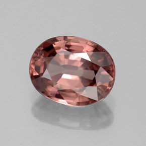 Zircão rosa natural 2,93ct, corte oval, IF