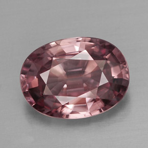 Zircão rosa natural 4,41ct, corte oval, IF