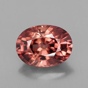 Zircão laranja natural 3,54ct, corte oval, IF