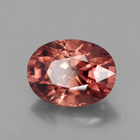 Zircão laranja natural 3,54ct, corte oval, IF