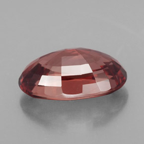 Zircão rosa natural 5,34ct, corte oval, VVS