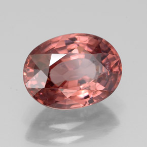 Zircão rosa natural 3,97ct, corte oval, VS