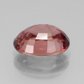 Zircão rosa natural 3,97ct, corte oval, VS
