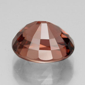 Zircão rosa natural 6,21ct, corte oval, VVS