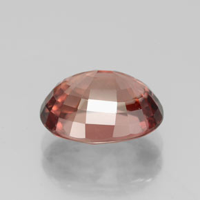Zircão Rosa Laranja Natural 4.95ct, Corte Oval, VVS