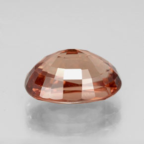 Zircão laranja natural 6,05ct, corte oval, VVS