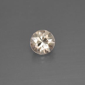 Zircão amarelo natural 0,45ct, corte redondo, VVS