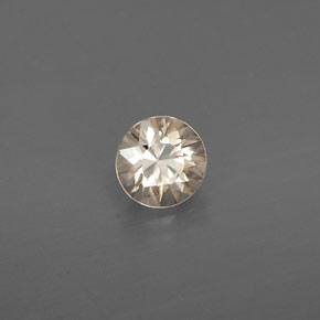 Zircão amarelo natural 0,45ct, corte redondo, VVS
