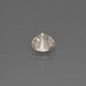 Zircão amarelo natural 0,45ct, corte redondo, VVS