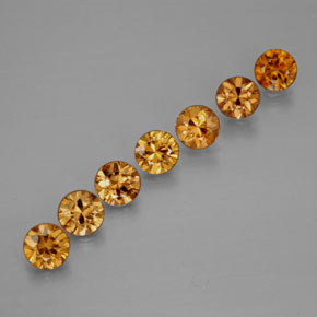 Pedras preciosas de zircão amarelo natural de  ct, corte redondo, VVS-VS