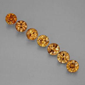 Pedras preciosas de zircão amarelo natural de  ct, corte redondo, VVS-VS