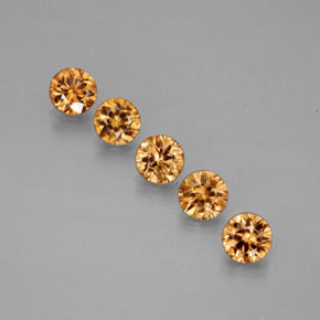 Pedras preciosas de zircão amarelo natural de  ct, corte redondo, VVS-VS