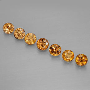 Pedras preciosas de zircão ouro natural de  ct, corte redondo, VVS-VS