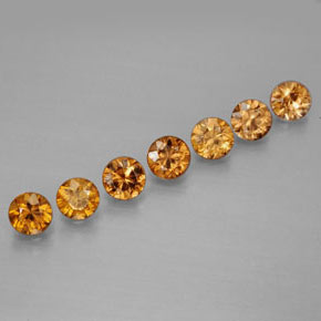 Pedras preciosas de zircão ouro natural de  ct, corte redondo, VVS-VS