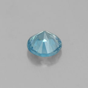 Zircão azul natural 0,33ct, corte redondo, VVS