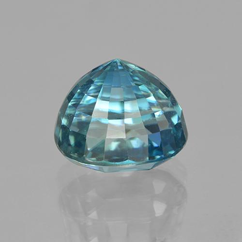 Zircão turquesa natural 6,04ct, corte oval, VVS