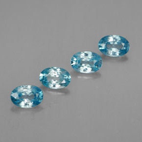 Pedras preciosas de zircão azul natural de 2,74 ct, corte oval, VVS